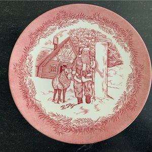 Wedgwood Williams-Sonoma Olde St. Nick Christmas Cake Plate Holiday Platter